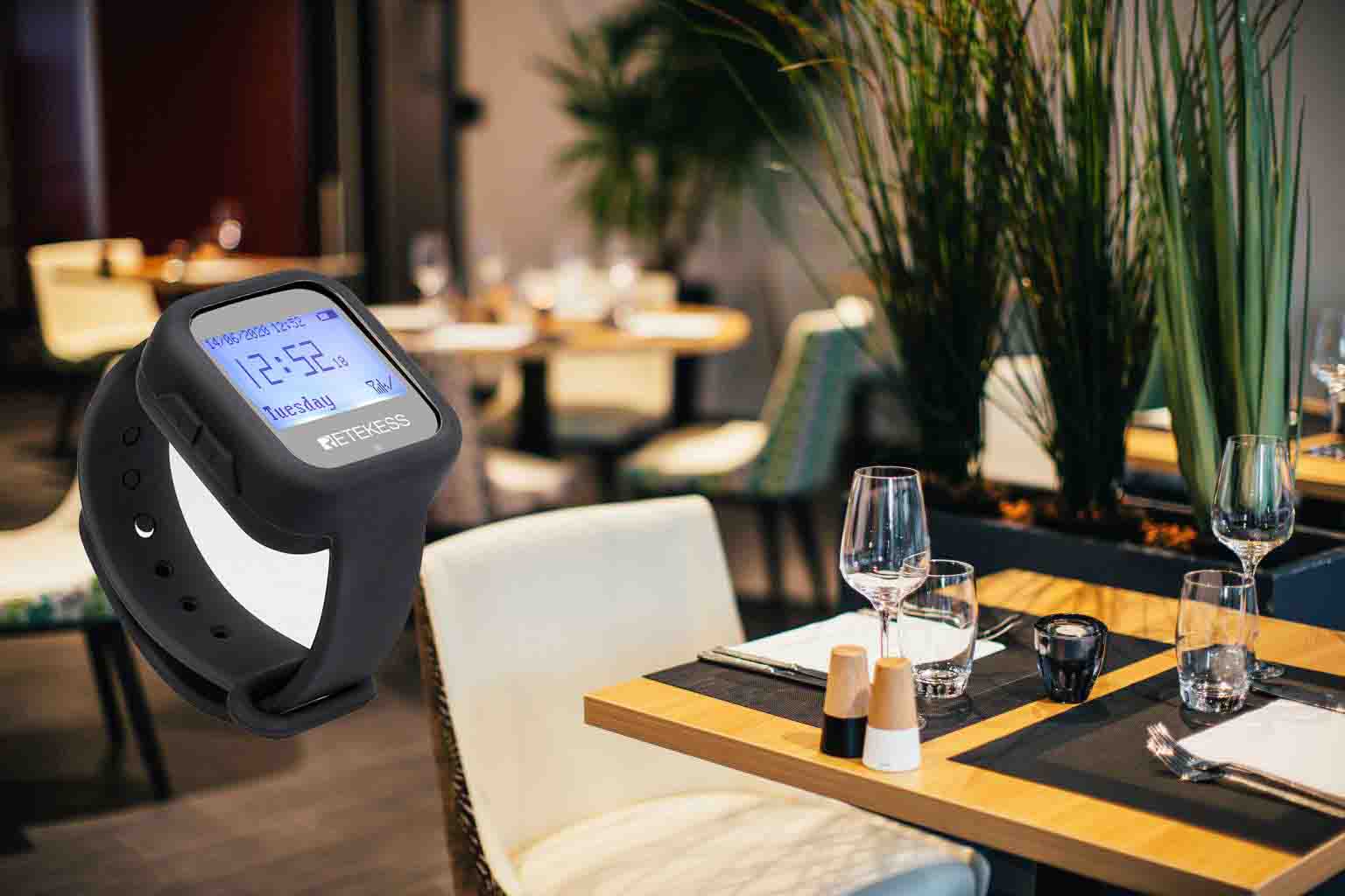 New Arrival Retekess TD106 wireless watch receiver for restaurant